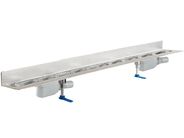 HL Odtokový žlab z nerezové oceli k zabudování ke stěně, dva odtoky DN50