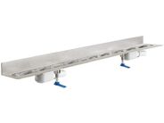 HL Plochý odtokový žlab z nerezové oceli k zabudování ke stěně, dva odtoky DN50