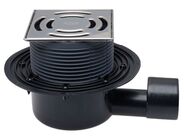 HL Podlahová vpust DN50/75, vodorovný odtok 145x145mm systém klick-klack