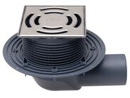 HL Balkonový a terasový vtok DN75 s ležatým odtokem a nezámrznou zápachovou klapkou