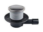 HL Podlahová vpust DN40/50 s ležatým odtokem s pevnou izolační přírubou, ZU standard, kruh nerez