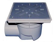 HL Velkokapacitní dvorní vtok DN110, ležatý odtok, ZU - suchá klapka, plast