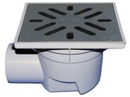 HL Velkokapacitní podlahová vpust DN110, ležatý odtok,ZU - standard, plast