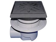 HL Velkokapacitní podlahová vpust DN110, ležatý odtok s izolační přírubou, ZU - standard