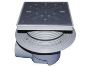 HL Velkokapacitní dvorní vtok DN110, ležatý odtok s izolační přírubou, ZU - suchá klapka