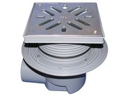 HL Velkokapacitní dvorní vtok DN110, ležatý odtok s izolační přírubou, ZU - suchá klapka