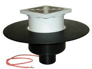 HL Střešní vtok DN110 svislý s PP izolační přírubou, s elektrickým ohřevem 10-30W/230V