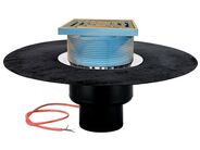 HL Střešní vtok DN125 svislý s asfaltovou manžetou, s elektrickým ohřevem (10-30W, 230V)