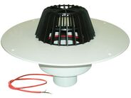 HL Střešní vtok DN125 s pvc pevnou izolační přírubou a elektrickým ohřevem