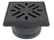 HL Nástavec d 195mm, litinový rám 240x240mm/ mříž litina 226x226mm