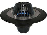 HL Střešní vtok DN75 se svislým odtokem v provedení pro pochůzné střechy, s izolační svorkou 148x148mm/137x137mm