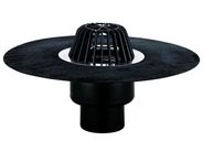 HL Střešní vtok DN75 se svislým odtokem s asfaltovou manžetou, záchytný koš