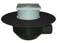 HL Střešní vtok DN110 s ležatým odtokem s PP izolační přírubou, tepelně izolovaný, pochůzný