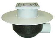 HL Střešní vtok DN75 s ležatým odtokem s PVC izolační přírubou, tepelně izolovaný