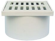 HL Nástavec hladký d 145mm s plastovým rámem a plastovou mříží 47x147mm/138x138mm