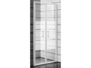 Jika Lyra Plus Dvoukřídlé sprchové dveře 900/1900mm, perla na vnitřní straně, sklo stripy, bílá