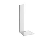 Jika Nion Pevná stěna 78-79,5x195 cm, Perla Glass, dekor transparent, stříbrná lesk