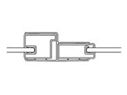 Kermi CADA XS kombinační profil 200 cm, stříbrná lesk