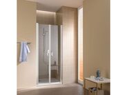 Kermi CADA XS dvoudílné kyvné dveře 86-91x200 cm, CadaClean, stříbrná lesk - výprodej vzorku