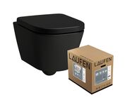 Laufen Meda Závěsné WC Compact 49x36 včetně sedátka SoftClose, Rimless, černá mat