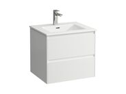 Laufen Pro X Umyvadlo Slim se skříňkou 60x50 cm, otvor pro baterii, 2x zásuvka, bílá mat