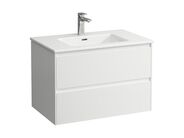 Laufen Pro X Umyvadlo Slim se skříňkou 80x50 cm, otvor pro baterii, 2x zásuvka, bílá lesk