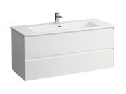 Laufen Pro X Umyvadlo Slim se skříňkou 120x50 cm, otvor pro baterii, 2x zásuvka, bílá lesk