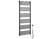 Sapho METRO-E elektrické otopné těleso rovné 600x1620 mm, 800 W, černá mat