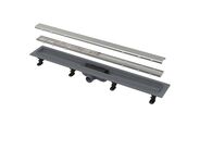 Alcadrain SIMPLE Podlahový žlab s okrajem pro oboustranný rošt 85 cm
