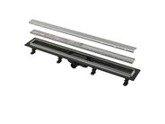 Alcadrain SIMPLE Podlahový žlab s nerezovým okrajem pro oboustranný rošt 65 cm