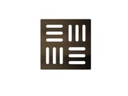 Alcadrain Designová mřížka 102×102mm, bronz antic