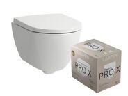 Laufen Pro X Combi Pack Compact závěsné WC 49x36 cm se sedátkem SoftClose, silent flush, Rimless, bílá
