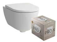 Laufen Pro X Combi Pack Compact závěsné WC 54x36 cm se sedátkem SoftClose, silent flush, Rimless, bílá mat