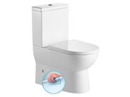 Aqualine JALTA WC kombi, Rimless, spodní/zadní odpad, bílá