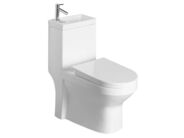 Aqualine HYGIE WC kombi s umývátkem, zadní/spodní odpad, bílá