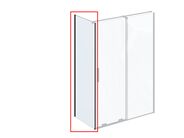 Ravak Roll Pevná stěna ROPS 80x195 cm, černá, transparent