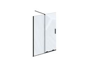 Ravak Vanová zástěna ROVS2 100x150 cm, černá, transparent