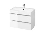 Cersanit Virgo skříňka s umyvadlem 80 cm, chrom úchytka, bílá