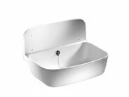 Sanit výlevka 49,5x34,5 cm, bez roštu, přepad, PP, bílá