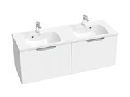 Ravak Classic II Skříňka pod dvojumyvadlo SD, 130x45x47 cm, bílá/šedá