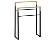 Sapho SKA stojan na ručníky 550x800x200mm, černá mat/dub