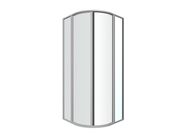 Ravak Supernova Čtvrtkruhový sprchový kout SKCP4, 77,5-79,5x77,5-79,5x195 cm, satin, dekor transparent