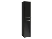 Villeroy & Boch Avento vysoká skříňka 350x1760x370mm, panty vpravo, Crystal Black
