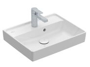 Villeroy & Boch Collaro umývátko 50x40 cm, broušená spodní strana, otvor pro bateriii, s přepadem, CeramicPlus, bílá Alpin