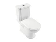 Villeroy & Boch HOMMAGE klozet kombi s hlubokým splachováním, 370x725mm, vodorovný odpad, bílá CeramicPlus