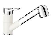 Blanco Wega S II Dřezová baterie s výsuvnou sprškou, bílá/chrom
