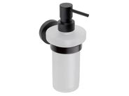 Sapho X-ROUND BLACK dávkovač mýdla 230ml, mléčné sklo, černá mat