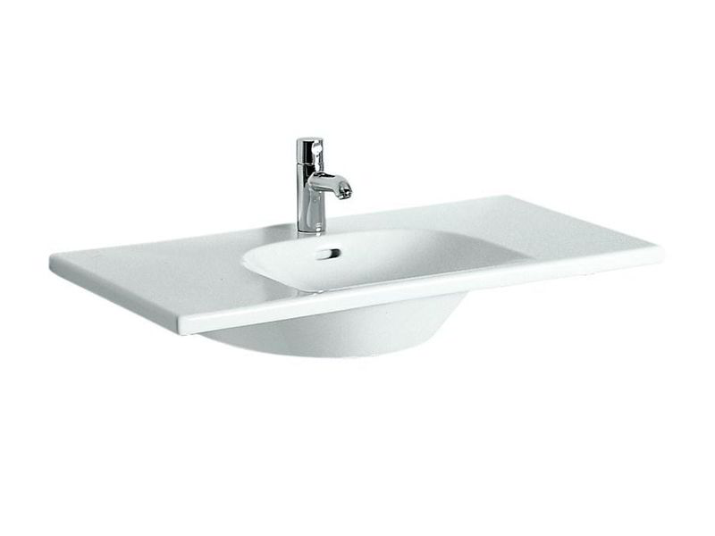 Laufen LIVING umyvadlo do nábytku 935 x 470 mm, s otvorem pro baterii, Wondergliss, bílá