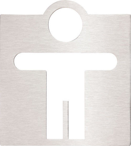Bemeta piktogram WC páni cedulka 120x120 mm, leštěná nerez