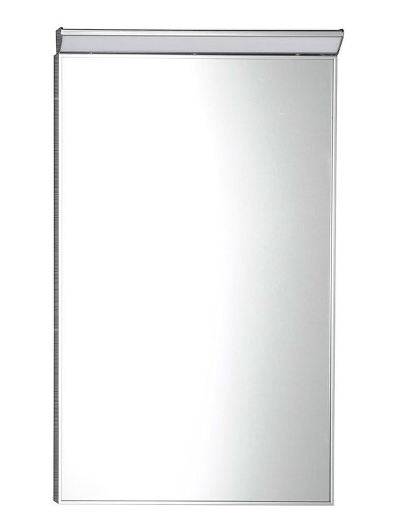 Aqualine BORA zrcadlo v rámu 400x600mm s LED osvětlením a vypínačem, chrom